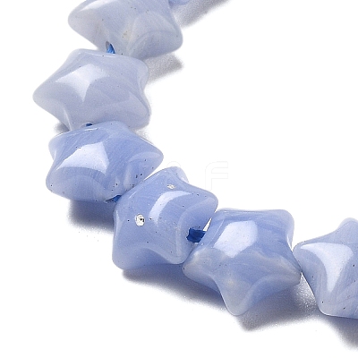 Synthetic Blue Lace Agate Beads Strands G-Z080-A21-8mm-1