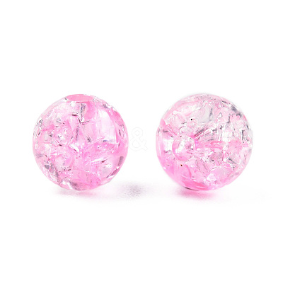 Transparent Crackle Acrylic Beads CACR-N002-18B-1