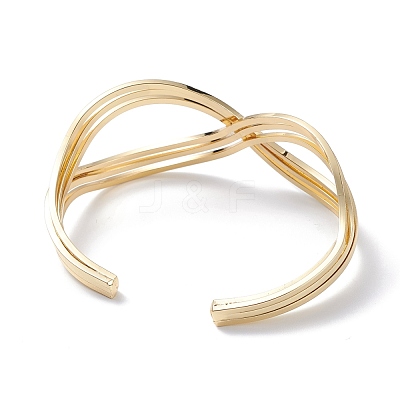 Brass Cuff Bangle X-BJEW-P168-D02-1