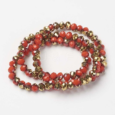 Electroplate Opaque Glass Beads Strands LS-EGLA-A034-P6mm-O07-1