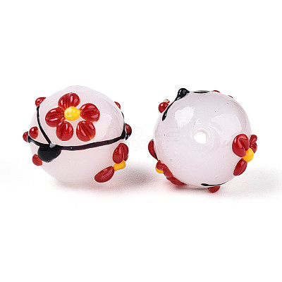 Handmade Lampwork Enamel Beads X1-LAMP-T023-23K-1