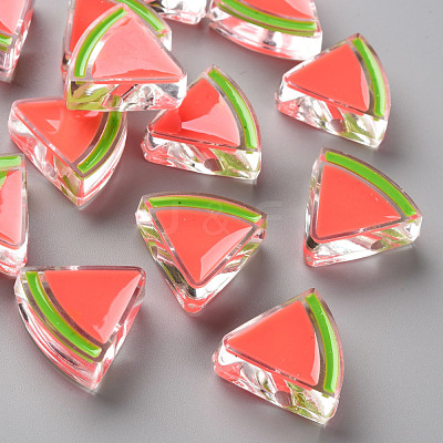 Transparent Enamel Acrylic Beads TACR-S155-001A-1