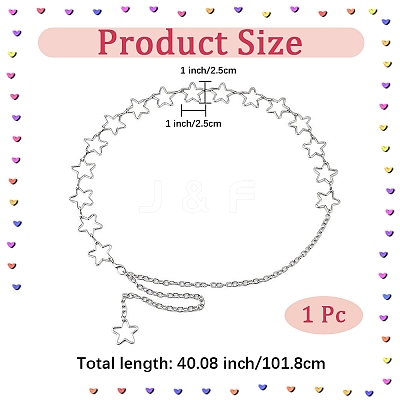 Alloy Waist Beads AJEW-WH20006-218-1