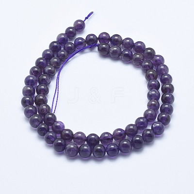 Natural Amethyst Beads Strand GSR6mmC062-1-1
