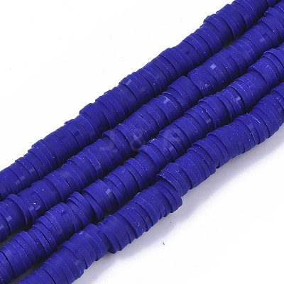 Handmade Polymer Clay Beads Strands CLAY-R089-6mm-007-1