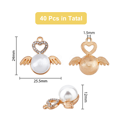40Pcs Alloy Rhinestone Pendants FIND-DC0002-97-1