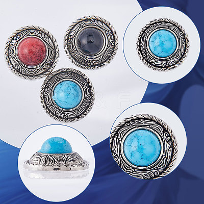21 Sets 3 Colors Alloy Decorative Rivets FIND-GF0005-34-1