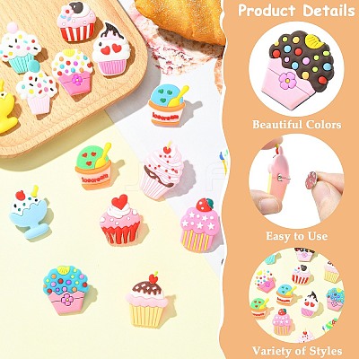 16Pcs PVC Ice Cream Lapel Pin Backs for Backpack Clothes JEWB-CJC0022-014A-1