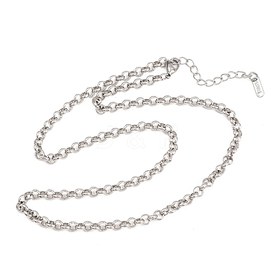 5MM 304 Stainless Steel Rolo Chain Necklaces for Men Women NJEW-H093-07B-P-1
