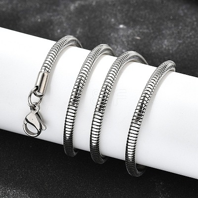 Tarnish Resistant 304 Stainless Steel Snake Chain Necklaces LS-STAS-M174-005P-3.2A-1