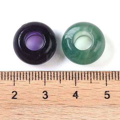 Natural Fluorite European Beads G-G740-14x8mm-41-1
