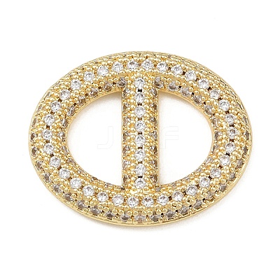 Brass Micro Pave Clear Cubic Zirconia Links Connector Charms LS-KK-K413-04B-G-1