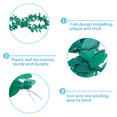Plastic Leaf Napkin Rings AJEW-WH0528-94-1