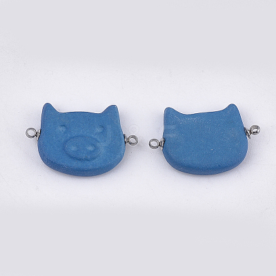 Handmade Porcelain Links connectors PORC-T002-66C-1
