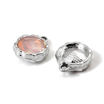 UV Plating Alloy Glass Pendants FIND-K032-44P-1