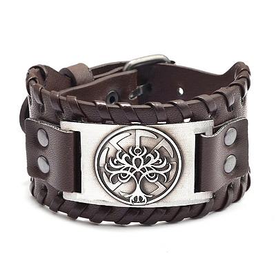 Viking Imitation Leather Cord Bracelets PW-WG0AC8F-04-1