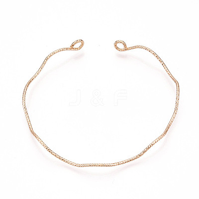 Brass Wavy Open Cuff Bangle Making KK-N258-02G-1
