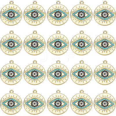 20Pcs Rack Plating Alloy Pendants FIND-SC0013-22-1