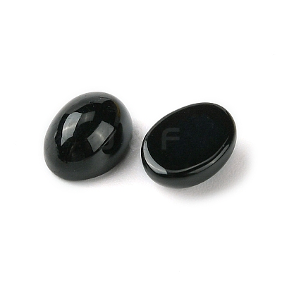 Synthetic Black Stone Cabochons G-A094-01B-38-1