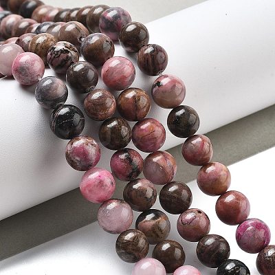 Natural Rhodonite Beads Strands G-G828-02-10mm-1