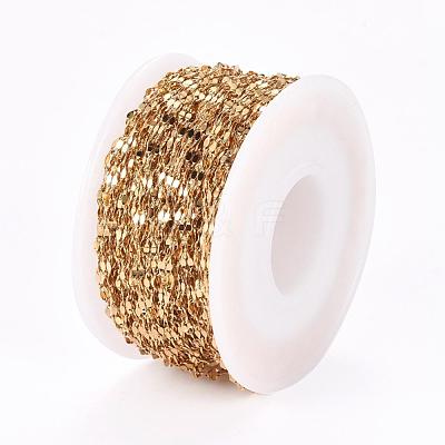 Handmade Ion Plating(IP) 304 Stainless Steel Dapped Chains CHS-H007-62G-1