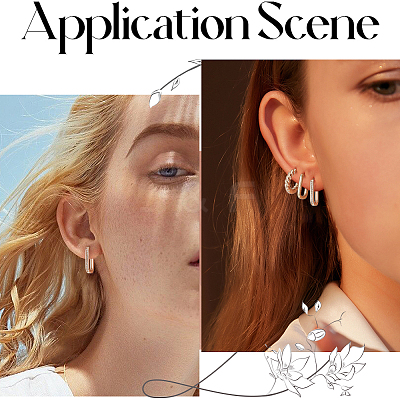 6Pcs 3 Styles Brass Hoop Earrings EJEW-BBC0001-30-1