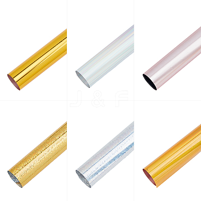 60Sheets 6 Styles PET Stamping Hot Foil Paper DIY-FH0006-10B-1