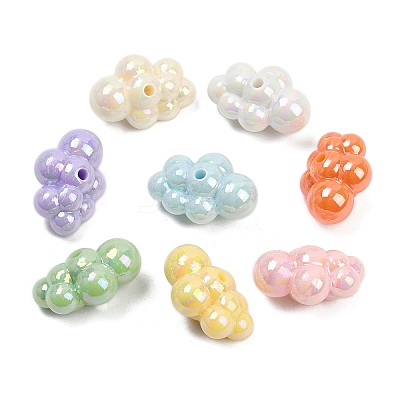 Opaque Acrylic Beads OACR-C022-18-1