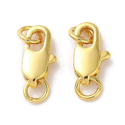 Rack Plating Brass Lobster Claw Clasps KK-F090-24G-01-1