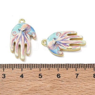 Printed Brass Pendants KK-CBA84C5-13G-03-1