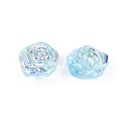 Electroplate Transparent Glass Beads Strands EGLA-N056-02A-08-1
