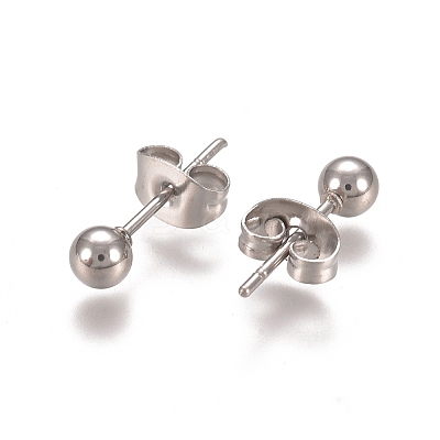 Tarnish Resistant 304 Stainless Steel Stud Earrings EJEW-L215-57B-P-1