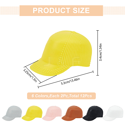 Mini Plastic Peaked Cap for Doll FIND-WH0152-862-1