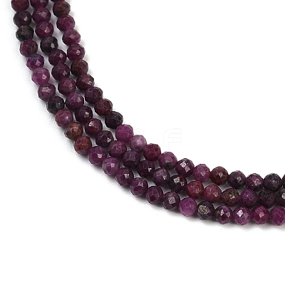 Natural Ruby Beads Strands G-C181-B06-01-1