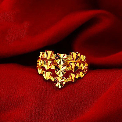 Brass Adjustable Finger Rings FS-WGF67D5-02-1