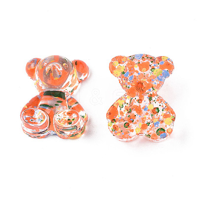 Spray Painted Transparent Acrylic Cabochons TACR-N006-71D-1