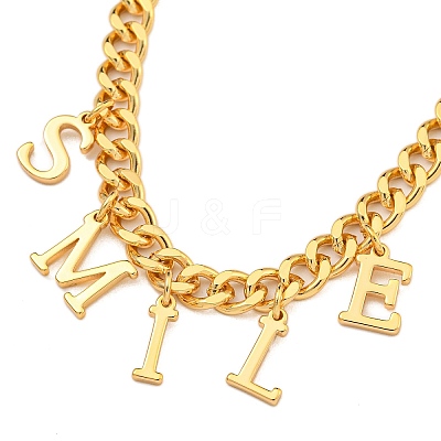 Brass Charm Bracelets for Women BJEW-U008-19G-03-1