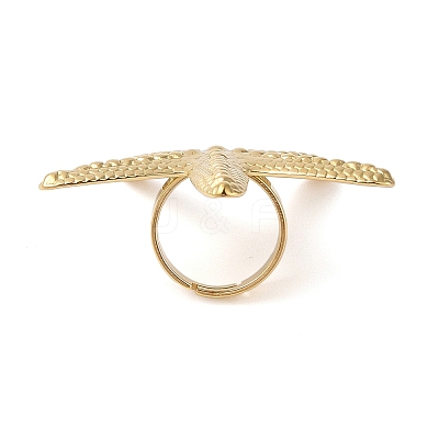 Starfish 304 Stainless Steel Adjustable Rings for Women RJEW-P125-02G-1