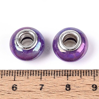Opaque Resin European Beads RPDL-T038-007G-1