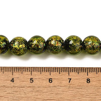 Handmade Dichroic Foil Glass Beads Strands DICH-U001-05B-1