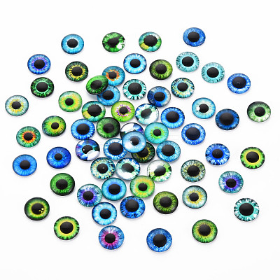 100 Pcs 50 Style Glass Cabochons GLAA-WH0022-87-1