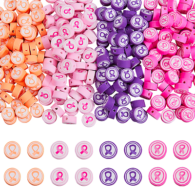 400Pcs 4 Styles Handmade Polymer Clay Beads CLAY-FH0001-28-1