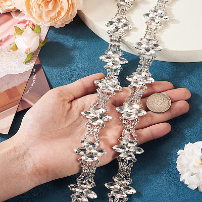 1 Yard Iron Rhinestone Strass Chains FIND-PJ0001-44A-1