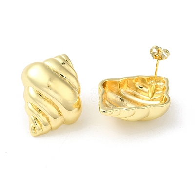 Rack Plating Brass Stud Earrings EJEW-Q786-01G-1