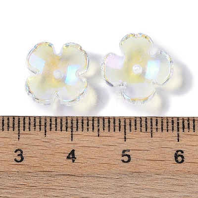 Electroplate Glass Bead Caps GLAA-S202-11-1