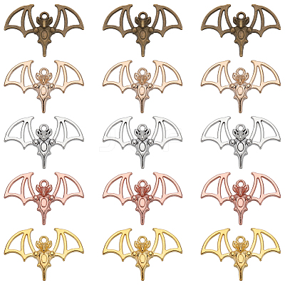 60Pcs 5 Colors Alloy Pendants FIND-SC0007-26-1