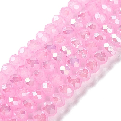 Baking Electroplate Glass Beads Strands DGLA-A039-J6MM-B16-1