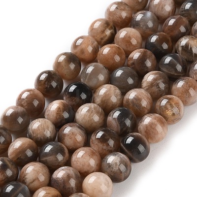 Natural Black Sunstone Beads Strands G-U009-A01-03-1