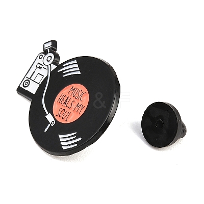 Music Heals My Soul Enamel Brooches X-JEWB-I062-01EB-01-1