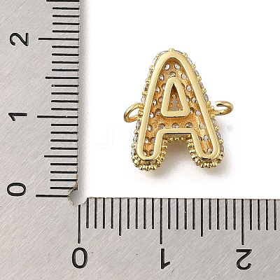 Brass Micro Pave Cubic Zirconia Letter Links KK-I717-04A-1
